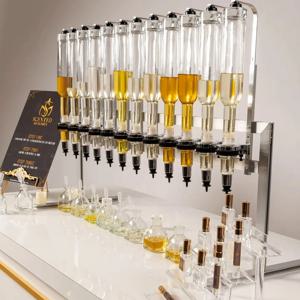 벽걸이형 500ml 싱글 향수 바 세트 유리병 디스펜서 (스케일 포함) 유리병 향수 디스펜서