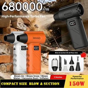 680000RPM 미니 터보 팬 제트 에어 블로워 브러시리스 모터 PC 컴퓨터 노트북 키보드 청소 가정용 사무실용 에어 더스터 진공청소기 무선 충전식 USB 충전 휴대용 핸디 소형 경량 다기능 강력 먼지 제거 틈새 청소 키보드 틈새 차내 청소 차내 인테리어 카메라 렌즈 반려동물 털 에어컨 필터 사무실 책상 급속 건조 장시간 사용 다목적 클리너 청소 도구