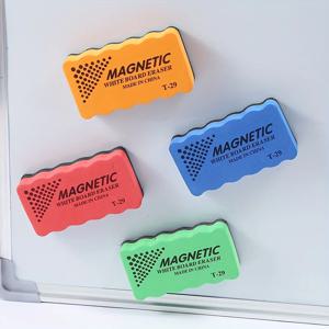 무작위 1pc 4 색 마그네틱 화이트 보드 지우개 화이트 보드 용 건식 지우개 클리너 사무실 학교 교실 교육 용품