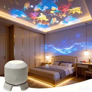 LED 별빛 바다 프로젝터 조명, 360 °   회전식 다이나믹 프로젝션 야간 조명, USB 플러그인 무드등, 장식 조명