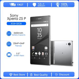 소니 Xperia Z5 프리미엄 E6853 리퍼브-오리지널 잠금 해제 3GB RAM 32GB ROM, 5.5 