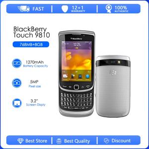 블랙베리 토치 9810 리퍼브-오리지널 블랙베리 9810 스마트폰, 잠금 해제 3G 와이파이 GPS, 8GB 스토리지 핸드폰