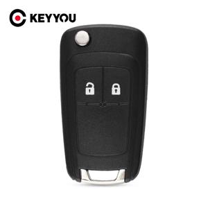 KEYYOU OPEL VAUXHALL Zafira Astra Insignia Holden 플립 자동차 키 쉘 커버 Fob 케이스 (나사 2 버튼 원격 키 포함)