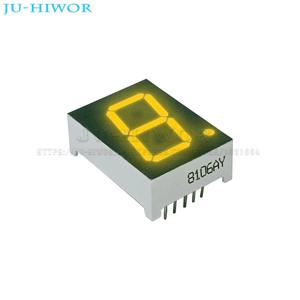 10pcs 10 핀 8106AY 8106BY 0.8 인치 1 자리 비트 7 세그먼트 노란색 LED 디지털 디스플레이 Digitron 일반적인 양극 음극 C-A C-C