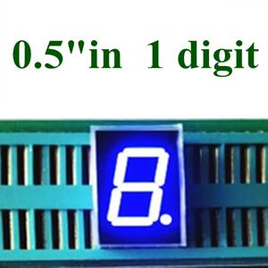 10PCS 1 비트 0.5IN, 빨간색/녹색/파란색/흰색 LED 디스플레이 동적 상태 7 세그먼트 포지티브 디지털 튜브 공통 양극 음극