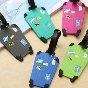 비즈니스 여행용 귀여운 식별표 태그 라벨 백팩 핸드백 실리콘 러기지 태그 수하물 가방 이름표 ID 태그 스트랩 포함