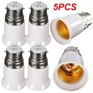 1/5PCS 램프 소켓 변환기 B22에서 E27로 LED 전구 변환기 램프 베이스 홀더 나사형 라이트 소켓 어댑터 방화 전구 홀더