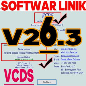 VCDS 2026 VAG COM OBD2 스캐너 VAG HEX V2 USB 인터페이스 (폭스바겐, 아우디, 스코다, 세아트용) 무제한 VIN 지원 다국어 도구 업데이트 소프트웨어