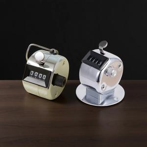 금속 휴대용 탈리 카운터 4자리 숫자 카운트 리모콘 카운터, 핸드 기계식 카운터 코칭용 리모콘 피치 카운터
