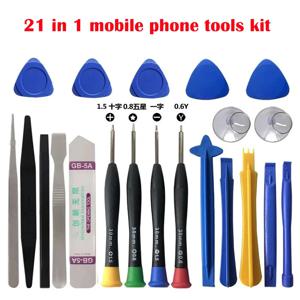 21 in 1 휴대 전화 수리 도구 키트 Spudger Pry 오프닝 도구 스크루 드라이버 세트 iPhone X XR XS 8 7 6S 11 12 13 핸드 툴