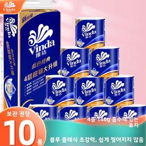 빈다 코어 일반 화장지 140g 대형롤 저렴한 팩 핸드 타월 화장실 티슈 가정용 화장지