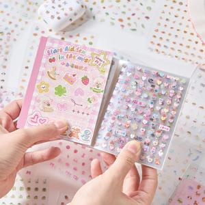 미스터 페이퍼 32개 미니 코딱지 뜯기 시리즈 다이컷 스티커 북, 귀여운 만화 데칼 다이어리 네일 아트 폰 케이스 에어팟 DIY용