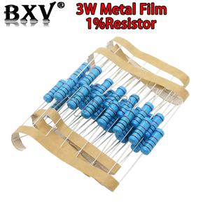 금속 필름 저항기 1%, 3W, 10PCs/로트, 1R ~ 1M, 1R 4.7R 10R 22R 33R 47R 1K 4.7K 10K 100K 1 4.7 10 22 33 47 4K7 옴