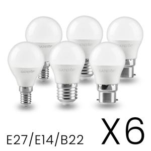 6개입 3W 5W 6W 7W 에너지 절약형 글로브 LED 전구 220V E27 E14 B22 전구 램프 LED 쿨 라이트 가정용 방 장식 램프