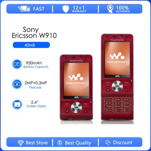 소니 에릭슨 W910 W910i 리퍼브 오리지널 플립폰 2.4인치 2.0MP 카메라 FM 무료 배송