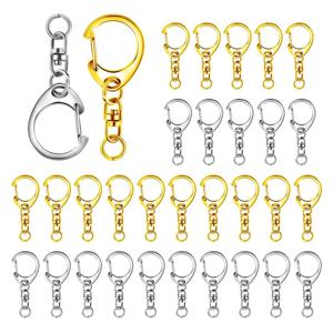 10Pcs 랍스터 걸쇠 열쇠 고리 키 체인 C 모양 걸쇠 커넥터 후크 DIY 쥬얼리 만들기 열쇠 고리 액세서리