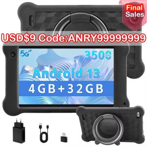 ANRY Q99 키즈 태블릿 7인치 안드로이드 13 4GB 램 32GB 롬 3500mAh 2+5MP 카메라 WiFi EVA 충격 방지 케이스 포함 어린이용 태블릿