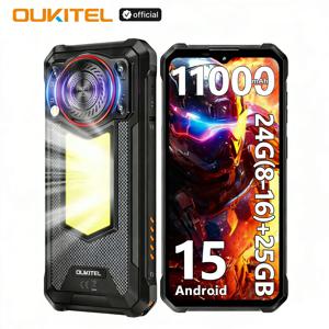 OUKITEL WP53 PRO 11000mAh 배터리 러기드 스마트폰, 24GB+256GB 휴대폰, 안드로이드 15 NFC 50MP 메인 카메라 휴대폰