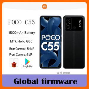 샤오미 포코 C55 스마트폰 6.71인치 미디어텍 Helio G85 5000mAh 10W 유선 충전 64GB / 128GB 720 × 1650 픽셀 중고폰