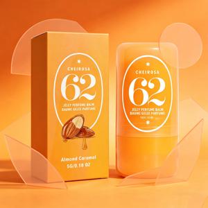 AMZ 5g 고체 향수 (아몬드 카라멜) 우아한 향이 부드러운 매력을 발산하는 휴대용 향수, 출퇴근, 데이트에 적합