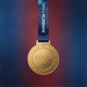 부다페스트 2026 스타일 축구 챔피언즈 상 메달 (리본 포함) 팬 수집품