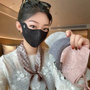 레이스 눈 보호 마스크 - 여성용 3차원 경량 통기성 마스크, 봄, 여름, 가을에 재사용 가능