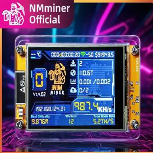 NMMiner NerdMiner V2 해시레이트 럭키 마이너 ESP32 2.8인치 스마트 디스플레이 암호화폐 솔로 로터리 960KH/s 비트코인 ESP32-2432S028R DROOM