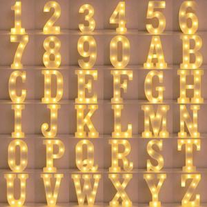 1PC 21.8cm LED 문자 조명, 빛나는 문자 및 숫자 야간 조명, 가정, 바, 결혼식, 생일 파티 장식에 적합