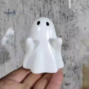 귀신 모양 펜 홀더 - 사무실 및 가정용 귀여운 레진 데스크탑 정리함, 할로윈 장식 창의적인 선물, 재미있는 문구류 거치대 (1개)