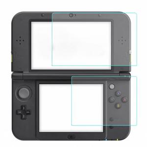 상단 화면 보호기 강화 유리 + 하단 HD 투명 PET 보호 필름 Nintendo New 3DS XL/LL 화면 보호기 액세서리