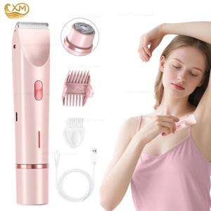 여성용 전기 면도기, 여성용 비키니 트리머, 듀얼 헤드 전기 면도기, 방수 무통증 비키니 면도기, 음모 트리머