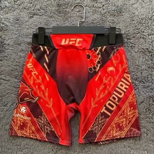 UFC 불파이터 ILIA TOPURIA 남성용 레드 레이스 반바지 통기성 루즈핏 속건 스포츠 트레이닝 격투기 피트니스 기어