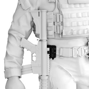 왼쪽 오른쪽 유니버설 건 홀스터 AR 홀스터 전술 플레이트 AR10 AK AR15 M4 M16 에어소프트 파우치 사냥 전술 액세서리