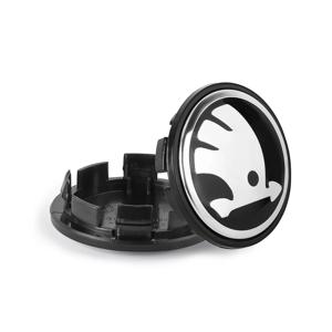 4개 55/65mm 자동차 순정 휠 센터 커버 허브 캡 (스코다 룸스터, 옥타비아, 라피드, 파비아, 예티, 슈퍼브 RS, 스칼라 VII, 카롭, 카미크 용)