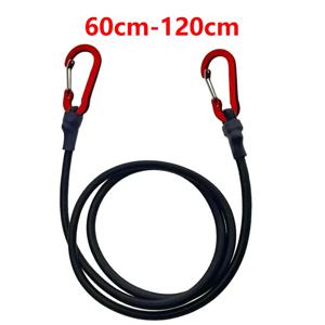3PC 60-120cm 8mm 포장 로프 야외용 탄성 번지 코드(빨간색 후크 포함) 자전거, 자동차, 수하물, 루프랙, 캠핑 스트랩용