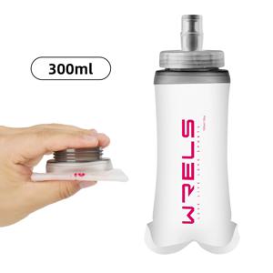 1pc 사이클링, 하이킹, 트레일, 달리기, 피트니스을위한 새로운 대형 구경 부드러운 물병 접이식 편리한 스포츠 물병