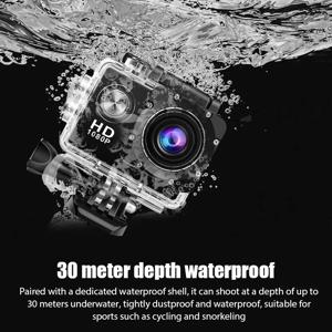 수중 방수 스포츠 카메라 다기능 야외 승마 스포츠 DV 스키 다이빙 액션 카메라 헬멧 용 비디오 카메라