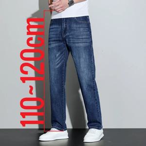 190cm 200cm 남성용 키 큰 진 스트레이트 레귤러 피트 데님 바지 남성 Teeneeger 스트레치 엑스트라 롱 길이 110 115 Cm 120cm 길어짐