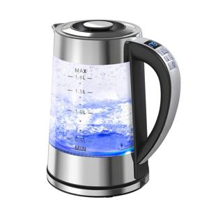 스마트 온도 조절 유리 전기 주전자 1.8L 용량 자동 온도 조절기 가정, 사무실, 호텔에 적합
