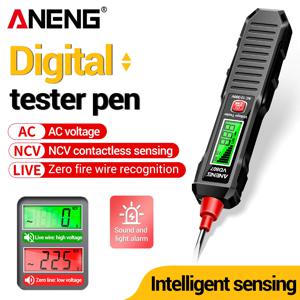 비접촉식 전압 테스터 펜 ANENG VD807 포켓형 단일 감응 전압 검출기 펜 미터 AC 12-300V 50/60Hz 테스터 도구