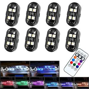 충전식 무선 경광등 비행기 헬리콥터 경고등 RGB LED 오토바이 스트로브 라이트 LED 플래시 라이트