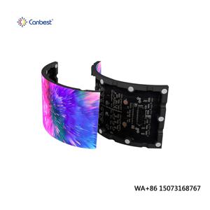 P0.9 P1.2 P1.5 P1.8 P2 P2.5 P3 P4 캔베스트 플렉시블 곡면 LED 디스플레이 12제곱미터 소프트 스크린 기둥 원형 링 비디오 월
