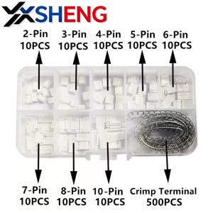 JST GH1.25 커넥터 크림프 터미널 1.25mm 2/3/4/5/6/7/8/10 핀 하우징 키트 세트 박스 (비행 컨트롤러, 3D 프린터용)