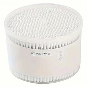 100/300pcs 팁 라운드 두꺼운 면봉 다목적 일회용 귀 청소 막대/부착형 보관 상자 또는 가방 일회용 청소 면봉