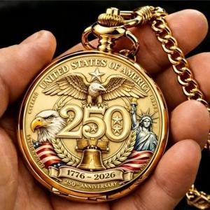 2026년 독립선언 250주년 기념 포켓워치는 방수 배터리를 지원하지 않습니다.