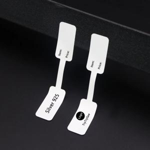 100pcs 스퀘어 헤드 팔찌 반지 로고 라벨 맞춤 가격표 보석 디스플레이 제작 포장 액세서리 도매 찾기
