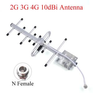 야외용 2G/3G/4G LTE 야기 안테나 10dBi 698-2700MHz N 여성형 커넥터 RG58 동축 케이블 무선 장치용