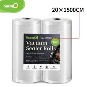 saengQ 주방 식품 진공 실러 가방 Sous Vide 보관 가방 진공 포장용 12/15/20/25/30cm*1500cm/Rolls