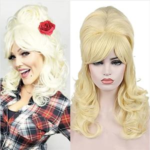 HAIRJOY ​​합성 머리 벌집 가발 여성용 곱슬 긴 내열성 코스프레 가발