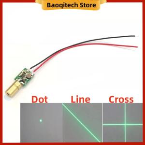 6mm 녹색 레이저 모듈 도트 모양의 직선 크로스 라인 녹색 레이저 헤드, 초점 거리 조절 가능 520nm 레이저 헤드